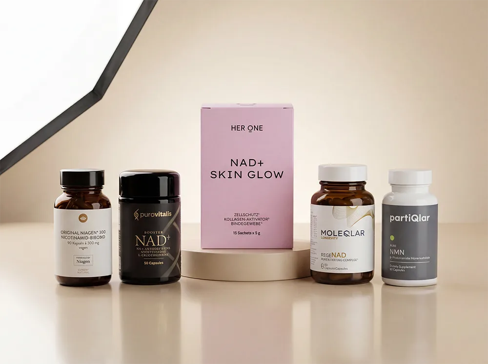 HER ONE NAD+ Skin Glow Sachet mit Himbeer-Geschmack
