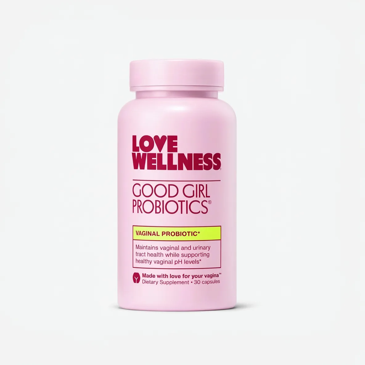 Love Wellness Good Girl Probiotics bottle