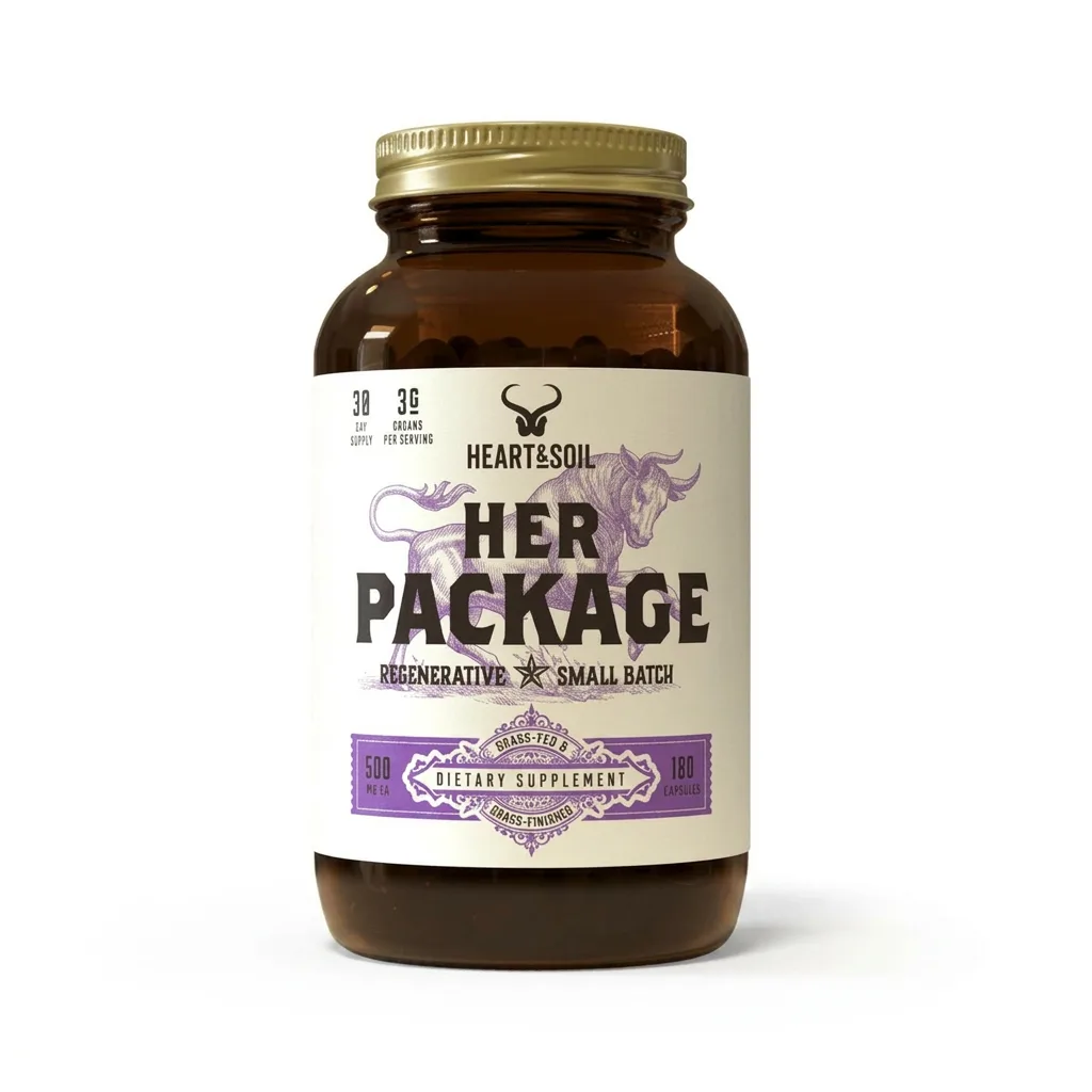 Heart & Soil Her Package supplement bottle