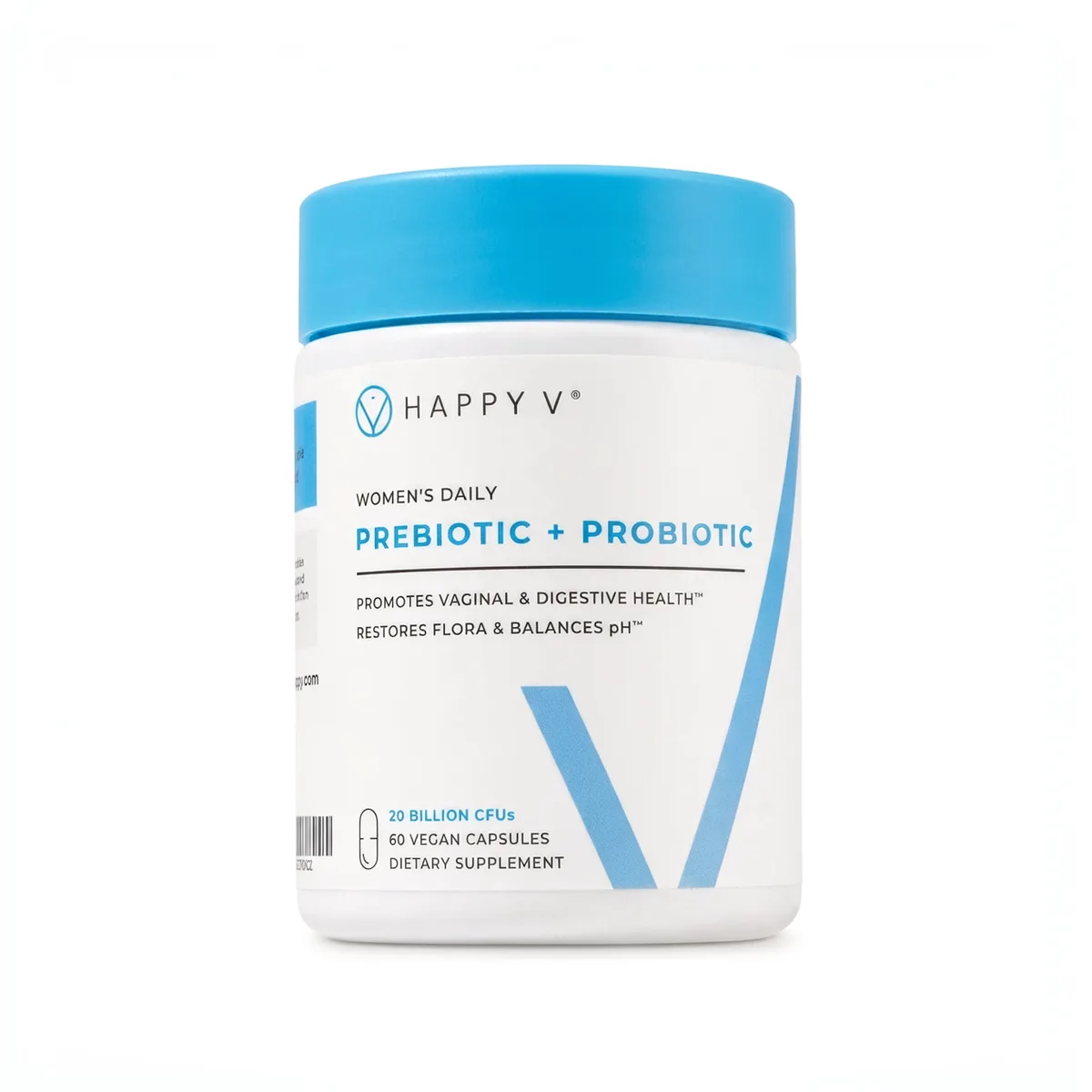 Happy V Prebiotic + Probiotic bottle