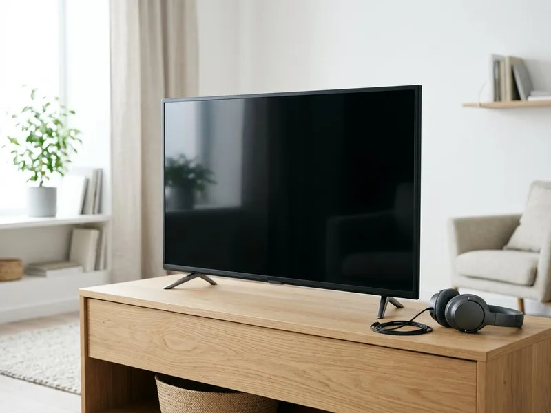 Fernseher auf einem Sideboard