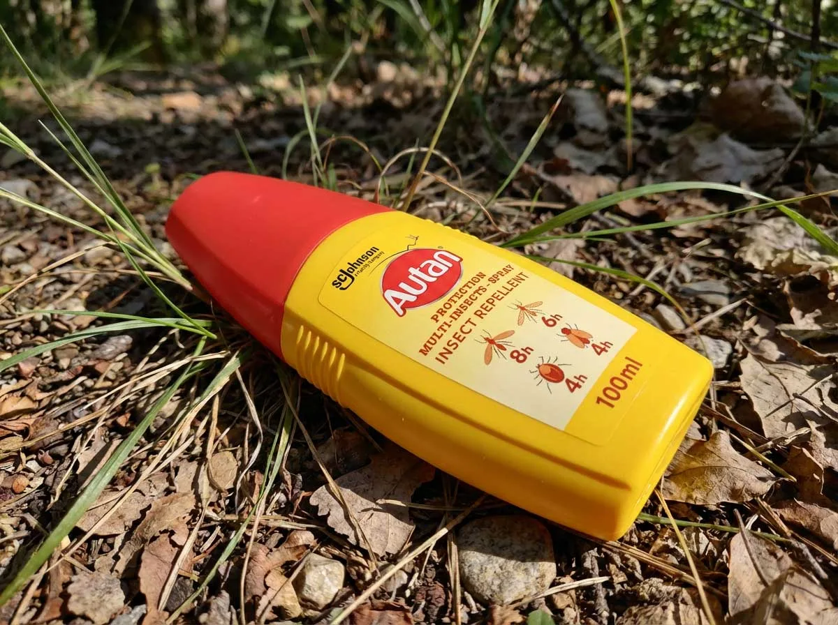 Autan Protection Plus spray bottle